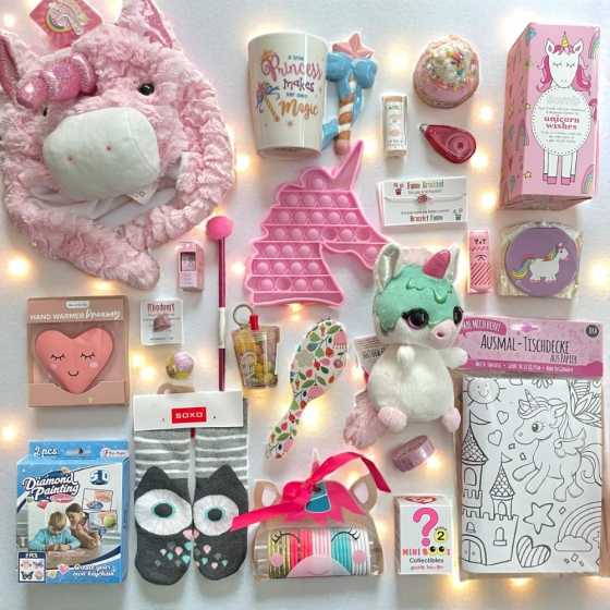 Prinzessin und Einhorn 2025 – Pink Version – Maxi-Adventskalender