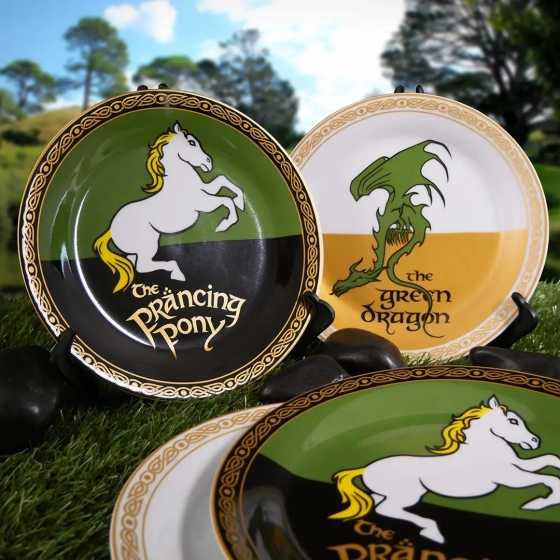 Lot de 4 assiettes Seigneur des Anneaux - Tavernes - Lord of the Rings