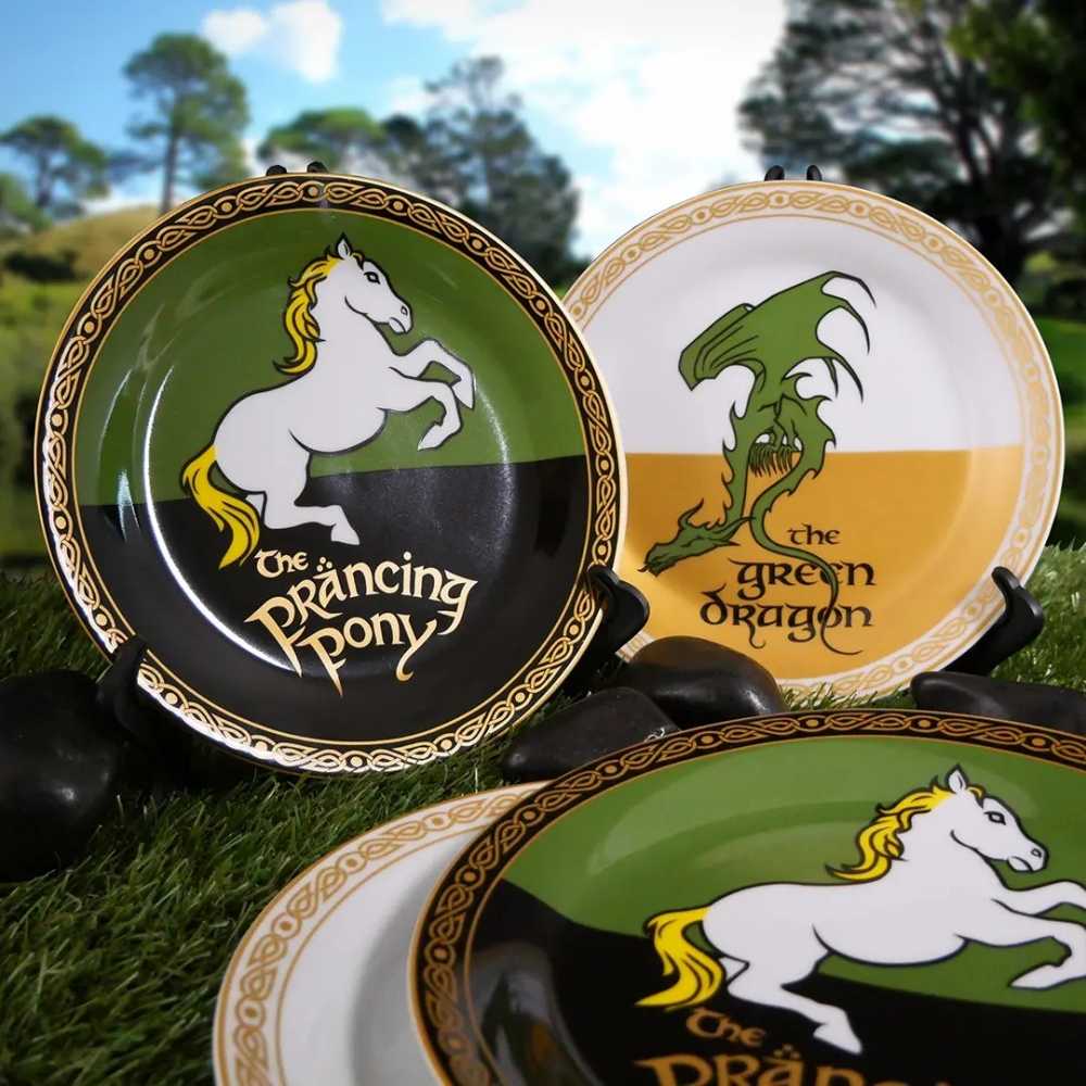 Lot de 4 assiettes Seigneur des Anneaux - Tavernes - Lord of the Rings