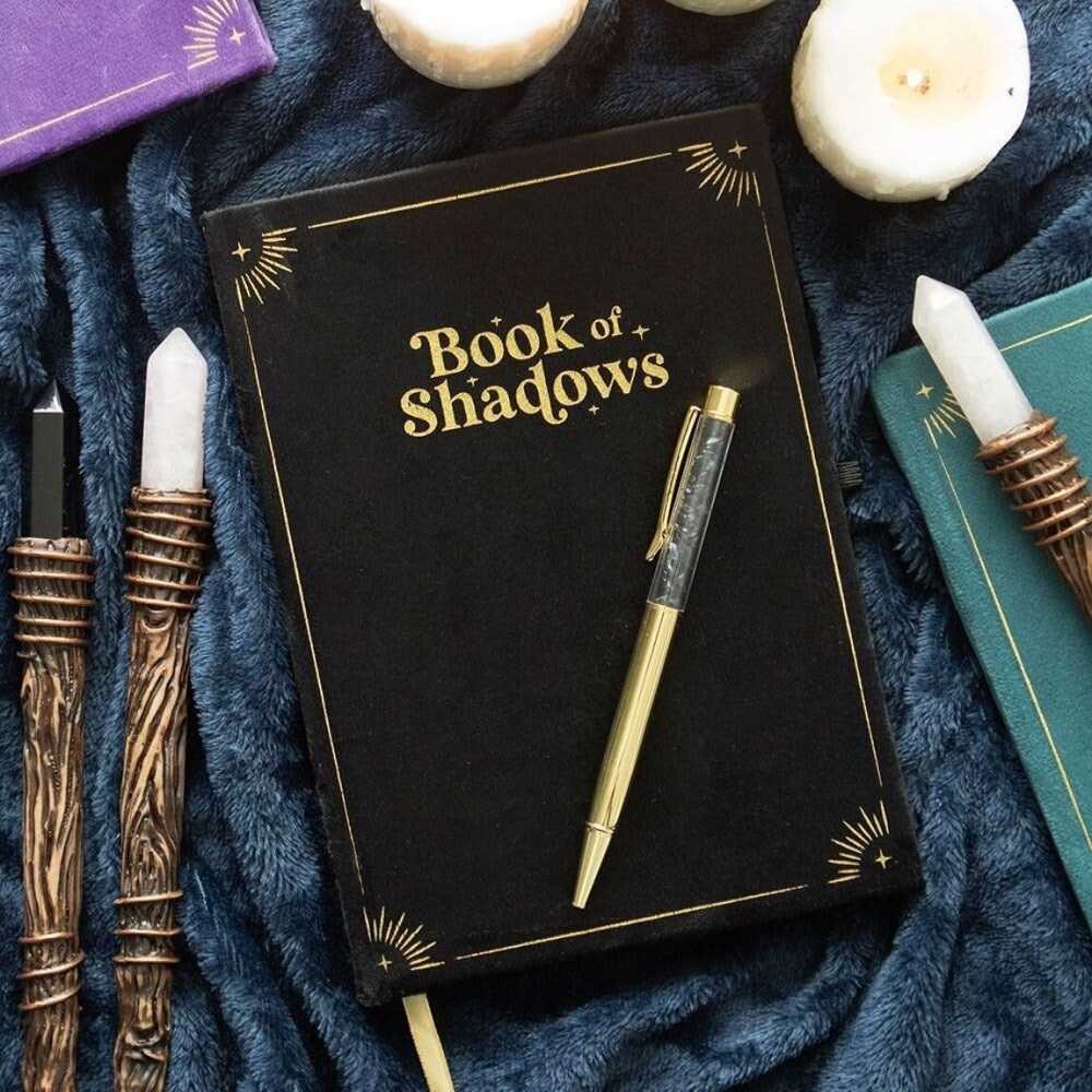 Journal Shadows avec stylo obsidienne noire