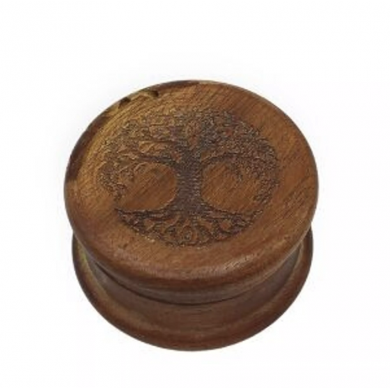 Moulin à herbes rituel – Arbre de Vie | Grinder en bois pour plantes & résines