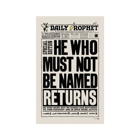 Linge de cuisine - The Daily Prophet - He Who Must Not Be Named Returns - Harry Potter