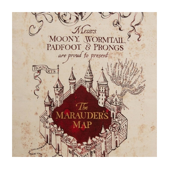 Küchenwäsche Karte des Marauders - Tea Towel The Marauder's Map - Harry Potter
