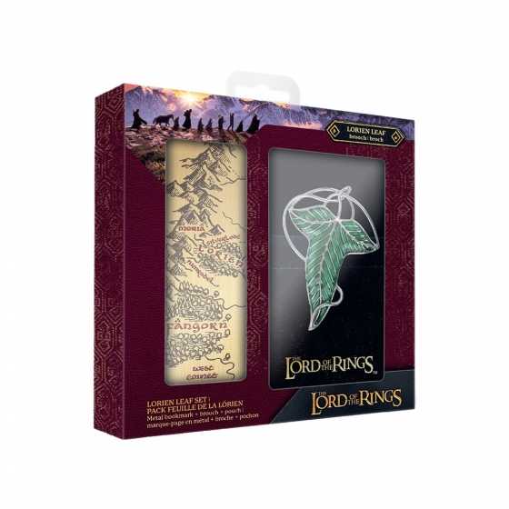 Set mit Lorien-Brosche und Lesezeichen aus Metall – Der Herr der Ringe - Lord of the Rings