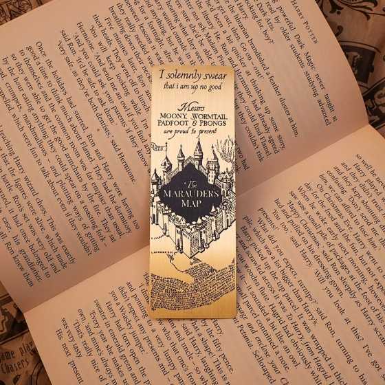 Lesezeichen aus Metall – Marauder's Map – Harry Potter