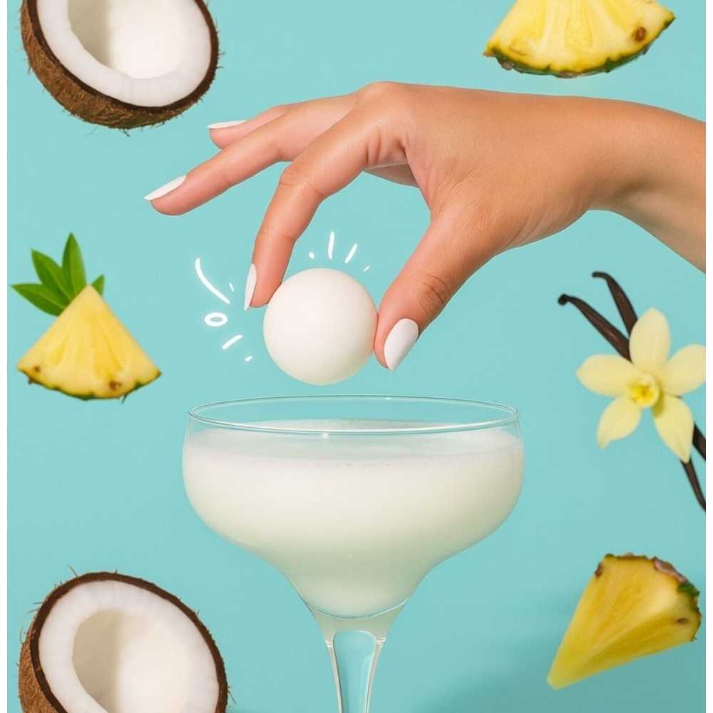 Bombe à cocktail sans alcool ananas , coco et vanille (39 g)