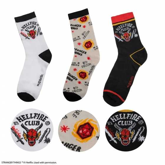 3er-Pack Socken Hellfire Club – Stranger Things