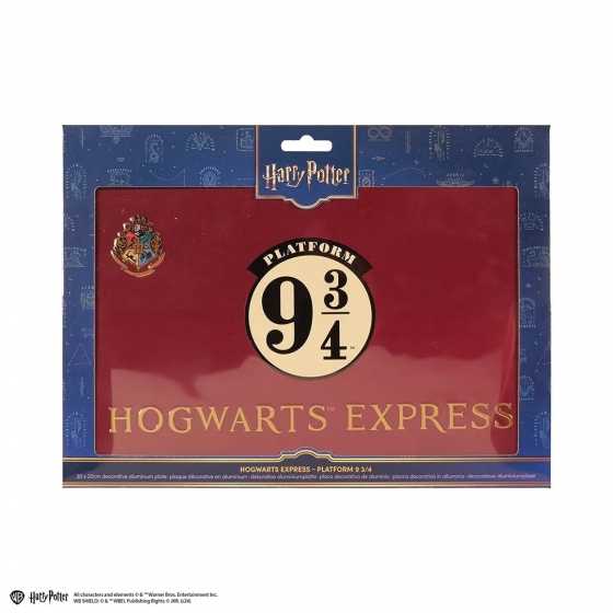 Plaque en aluminium Plateforme 9 3/4 - Harry Potter
