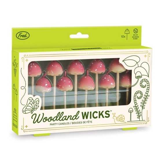 Bougies d'anniversaire Woodland Wicks, lot de 10