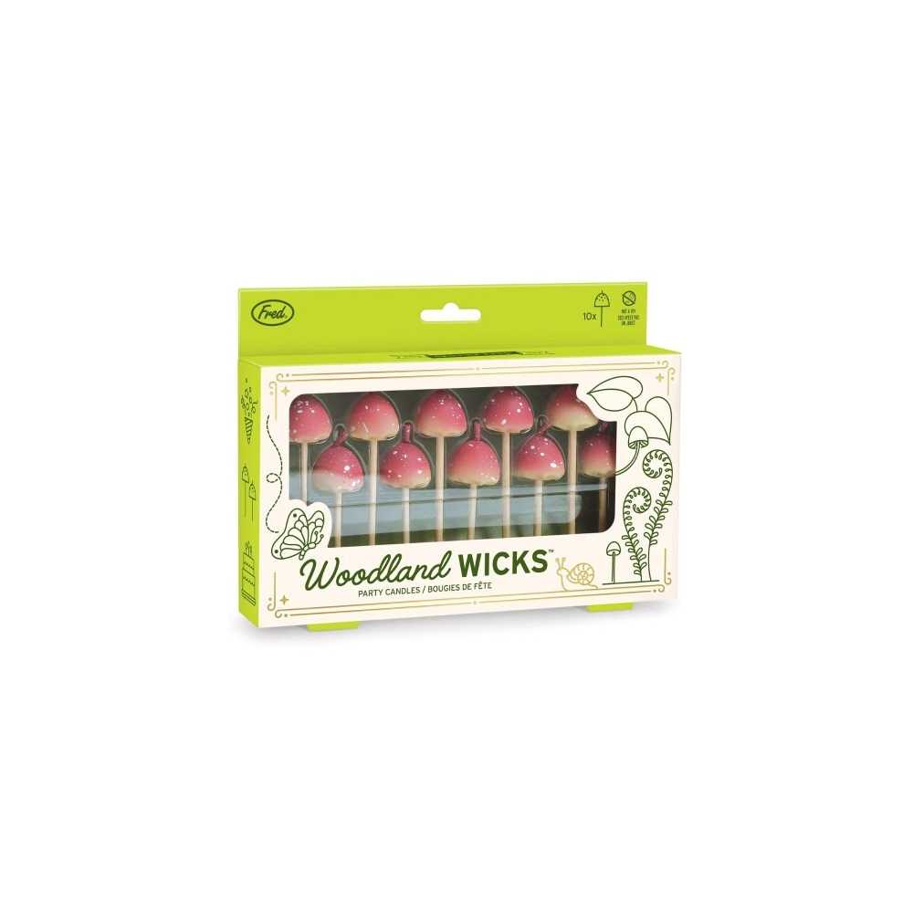Bougies d'anniversaire Woodland Wicks, lot de 10