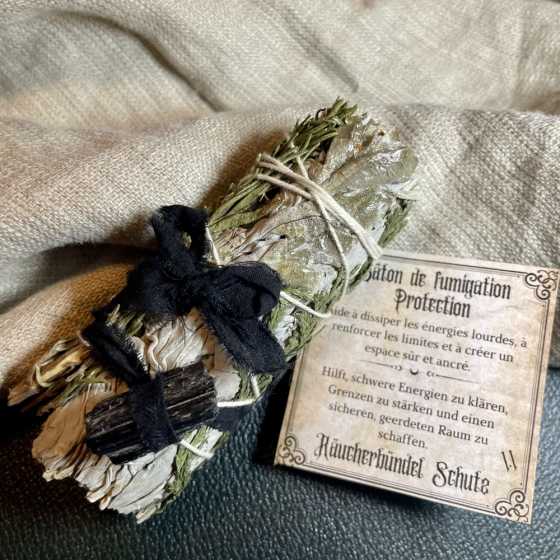 Protection - Bâton de fumigation – Sauge blanche, copal & tourmaline noire