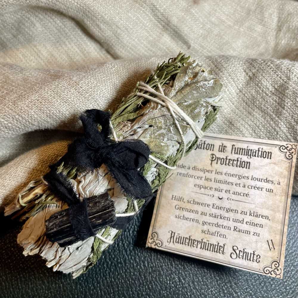 Protection - Bâton de fumigation – Sauge blanche, copal & tourmaline noire