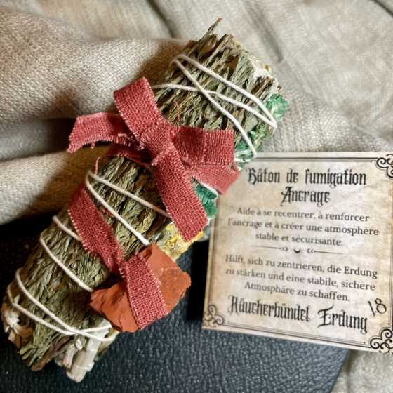 Erdung & Stabilität – Räucherbündel – Weisser Salbei, Eukalyptus & roter Jaspis