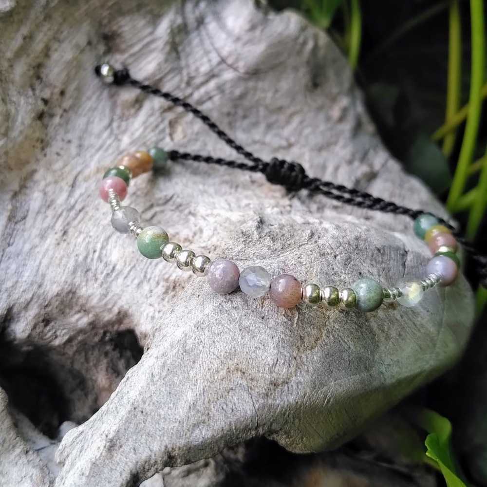 Bracelet “Ancrage Intérieur & Protection Douce” Agate indienne & Labradorite