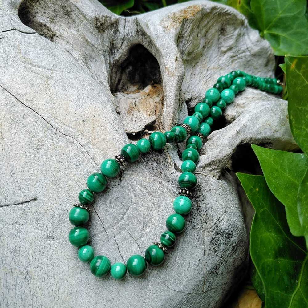Collier Malachite et argent