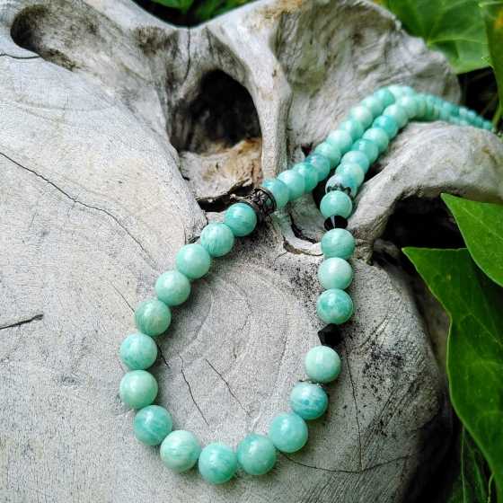 Collier Amazonite Russe - Créativité, Tendresse, Apaisement