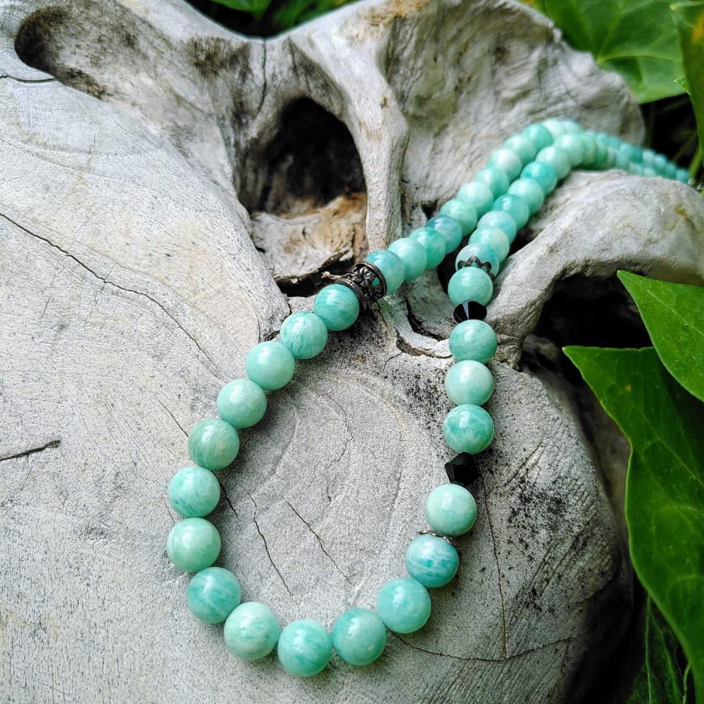 Douceur - Harmonie - Communication | Collier en amazonite russe naturelle