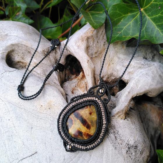 Septaria – Verankerung – Mikro-Makramee-Halskette