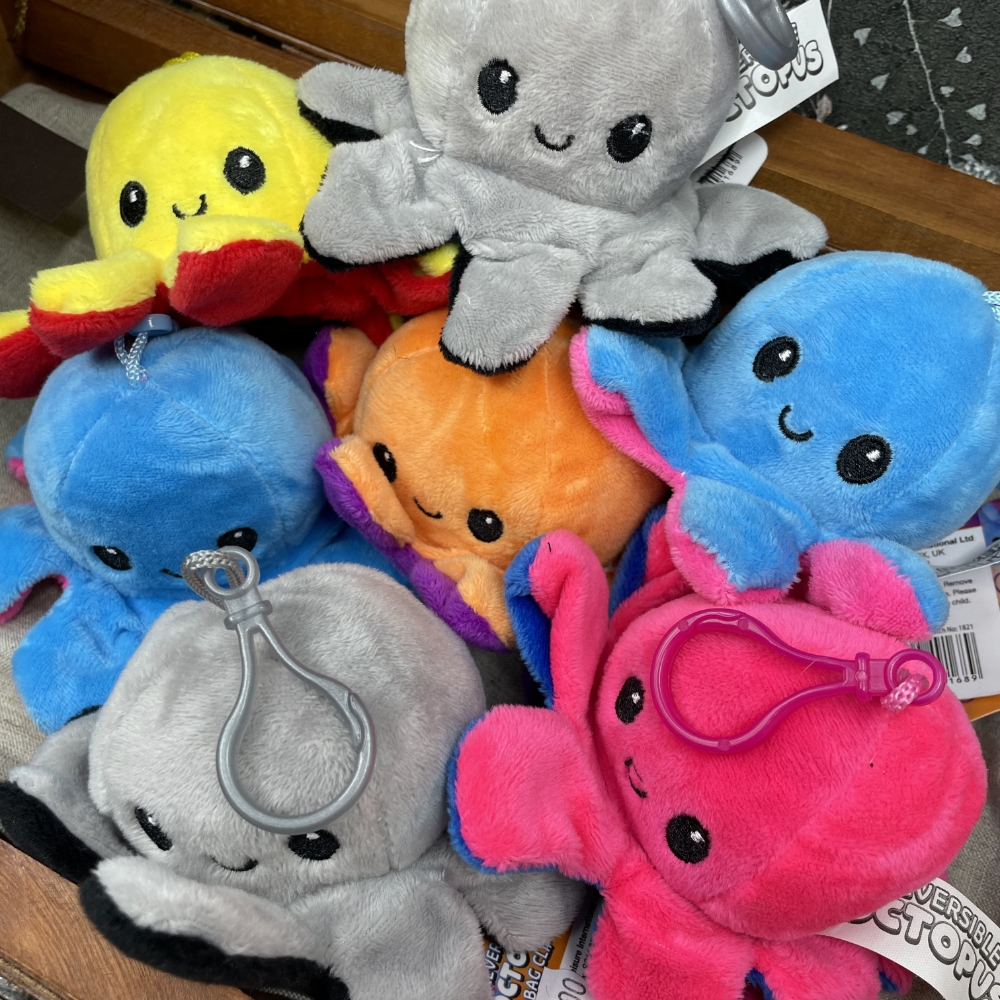 Peluche clip Octopus 12 cm