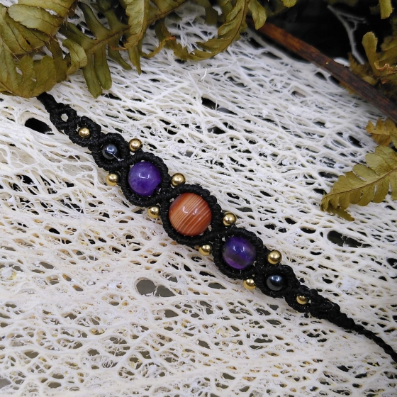 Widder – Astro-Armband aus Mikro-Makramee