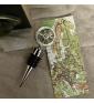 Bouchon de Bouteille Boussole Argent – accessoire vin explorateur