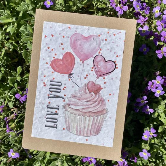 Carte à planter Love You – Carte ensemencée fleurs sauvages