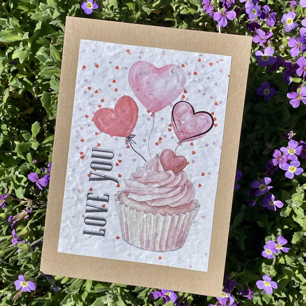 Carte à planter Love You – Carte ensemencée fleurs sauvages