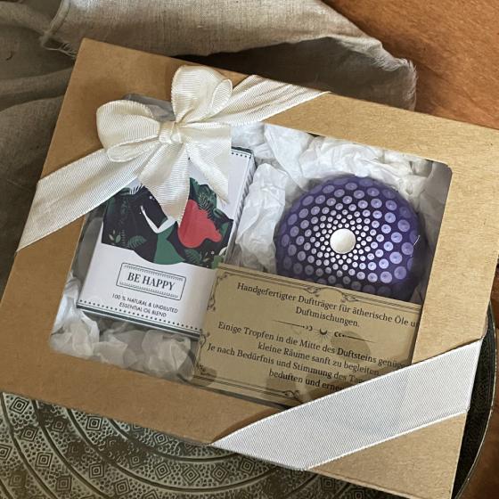Coffret Diffusion Artisanale – Be Happy & Galet parfumé
