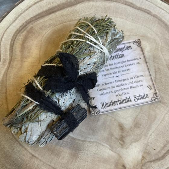 Protection - Bâton de fumigation – Sauge blanche, copal & tourmaline noire