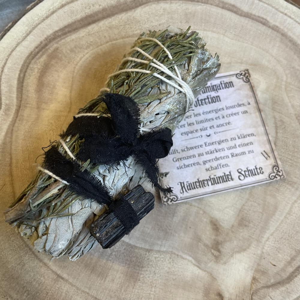 Protection - Bâton de fumigation – Sauge blanche, copal & tourmaline noire
