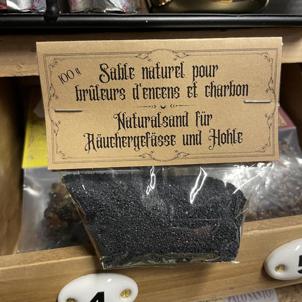Sable noir naturel pour fumigation – 100 g