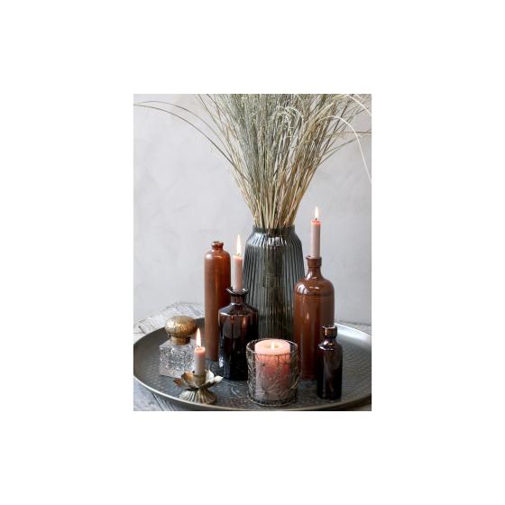Blumen-Kerzenhalter Antik – Messingoptik im Vintage-Stil