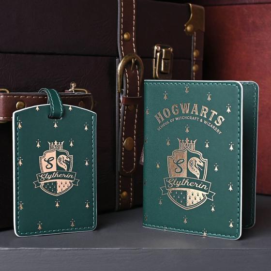 Porte-passeport et étiquette de bagage Serpentard - Harry Potter