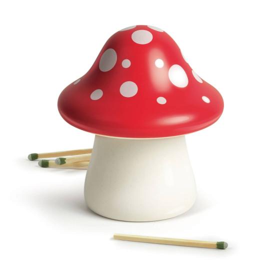 Streichholzhalter mit integrierter Reibefläche - Merry Mushroom - Fred