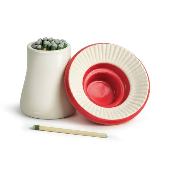 Streichholzhalter mit integrierter Reibefläche - Merry Mushroom - Fred
