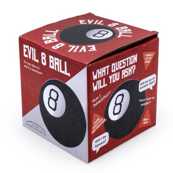 Boule Magique Evil 8 Ball – Boule de décision humoristique aux réponses sans filtre