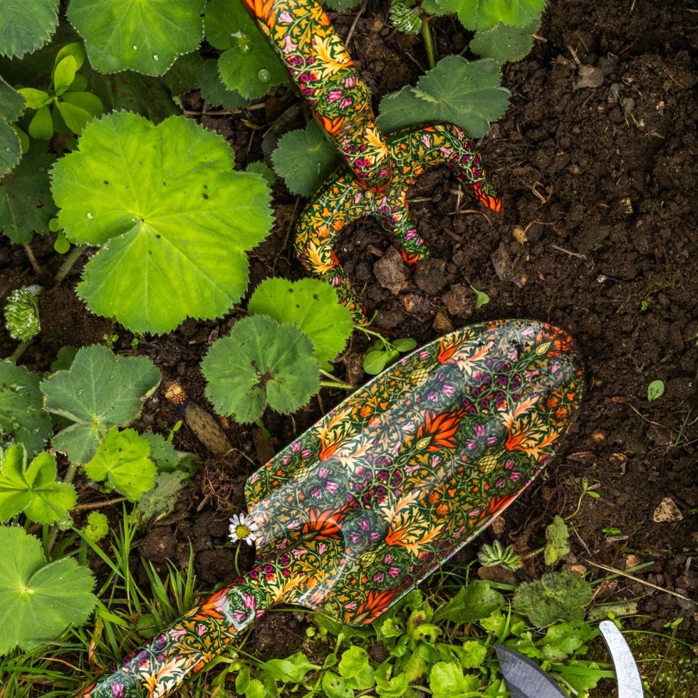 William Morris Snakeshead Gartenwerkzeug-Set – Pflanzkelle und Handgabel