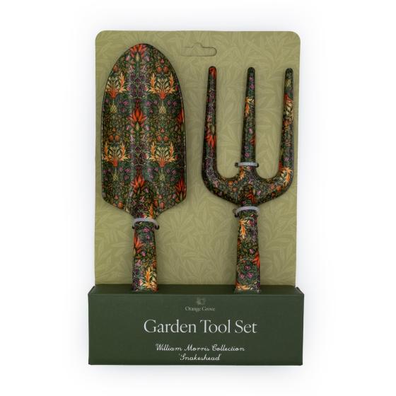 William Morris Snakeshead Gartenwerkzeug-Set – Pflanzkelle und Handgabel