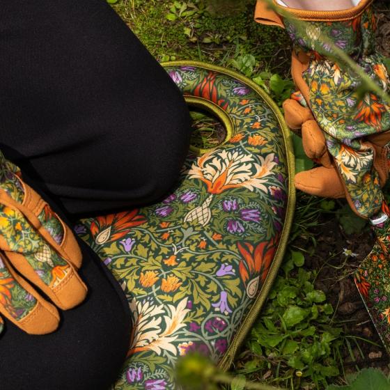 Genouillère de jardin William Morris Snakeshead – Coussin en mousse à mémoire de forme