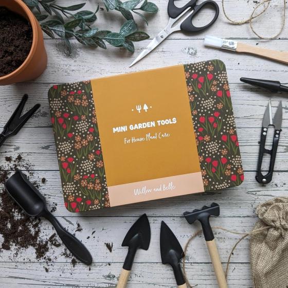 Kit d'entretien pour plantes d'intérieur – Coffret mini outils de jardin Willow & Belle