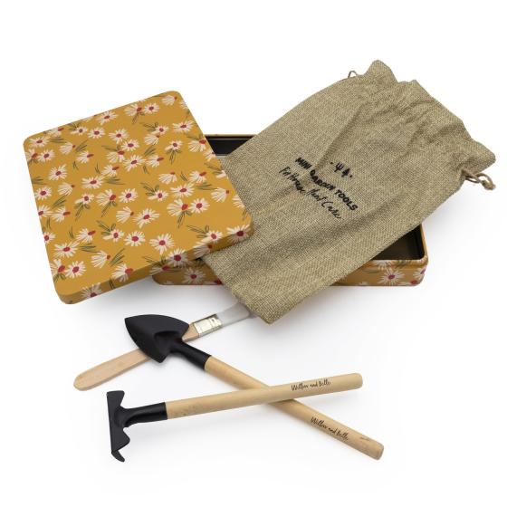 Willow & Belle Pflanzenpflege-Set – Mini-Gartenwerkzeuge mit Margeriten-Design