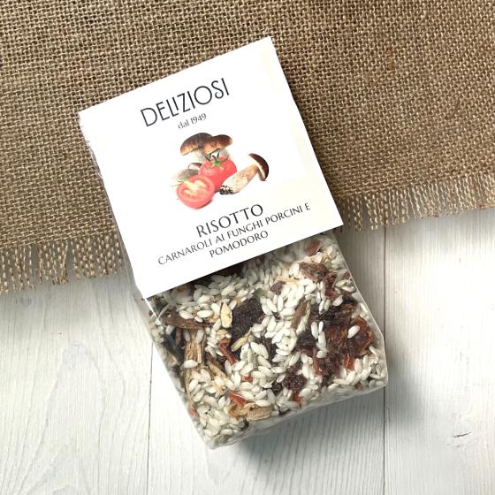 Risotto Carnaroli ai funghi porcini e pomodori Deliziosi