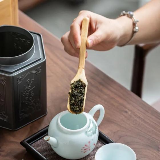 Cuillère doseuse en bambou – Thé, plantes & infusions – 17,5 cm