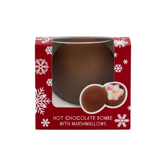 Bombe au chocolat chaud de Noël