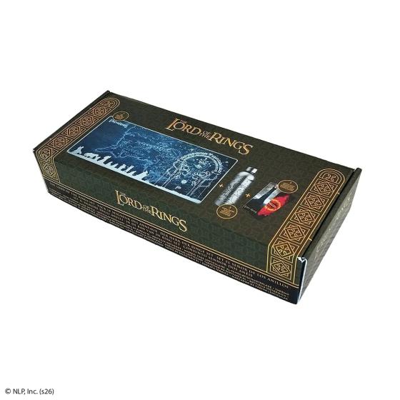 Geschenkset mit Isolierflasche, XL-Schreibtischmatte & Lesezeichen – Der Herr der Ringe