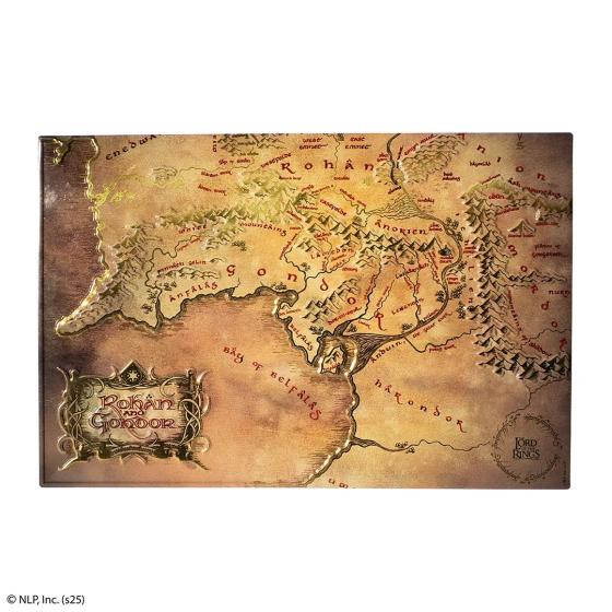Karte von Rohan und Gondor – Aluminiumplatte – Der Herr der Ringe