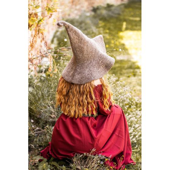 Hexenhut Glinda – Wollfilz Braun-Ecru