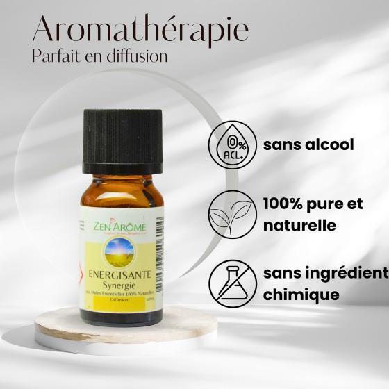 Synergie d'Huiles Essentielles Énergisante – Pour Diffuseur – 10 ml