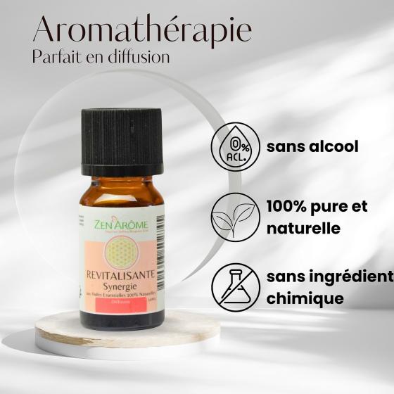 Synergie d’Huiles Essentielles Revitalisante – Énergie & Vitalité – Zen'Arôme – 10 ml