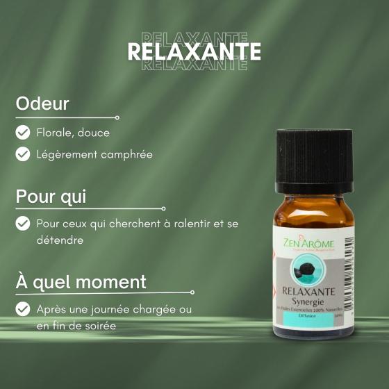 Synergie d’Huiles Essentielles Relaxante – Détente & Sérénité – Zen'Arôme – 10 ml